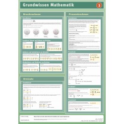 Mathematik Lernposter Poster Bruch Prozent Dreisatz Bruchrechnen Unterrichtsmaterial Schule